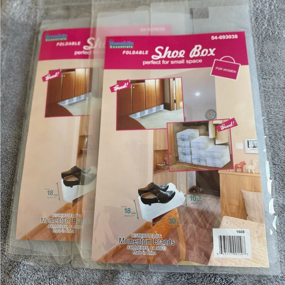 Foldable Clear Shoe Storage Boxes (5). Home Life Essentials
